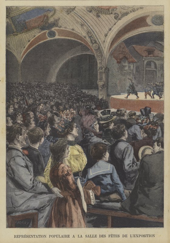 Populär föreställning i Festival Hall of the Exposition Universelle 1900, Paris av Fortune Louis Meaulle