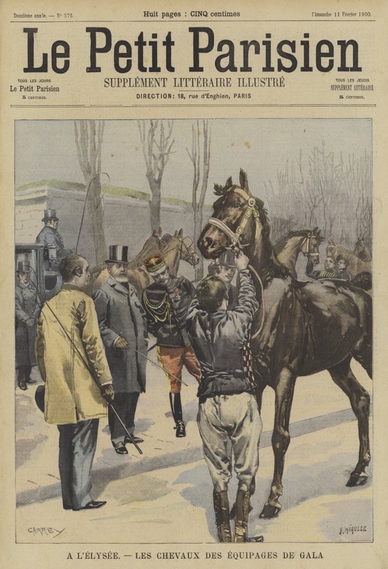Hästlag för en gala på Elysee Palace, Paris av Fortune Louis Meaulle