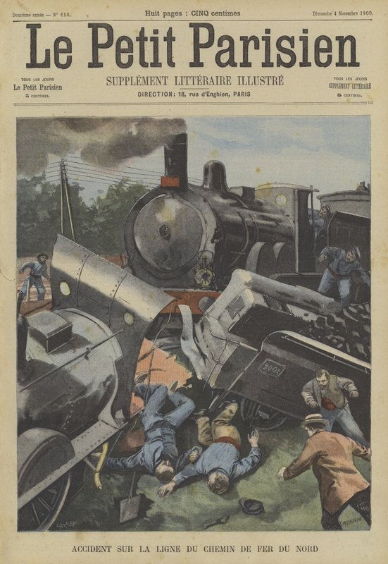 Tågkrasch på Chemin du Fer du Nord, Frankrike av Fortune Louis Meaulle