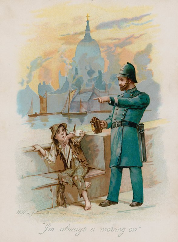 "Jag går alltid vidare" (chromolitho) av Frances Brundage