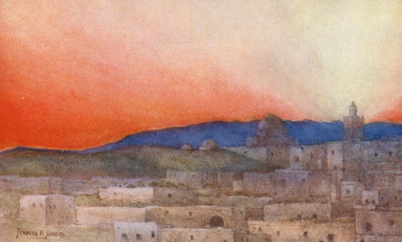 Öknens efterglöd (färglitografi) av Frances Nesbitt