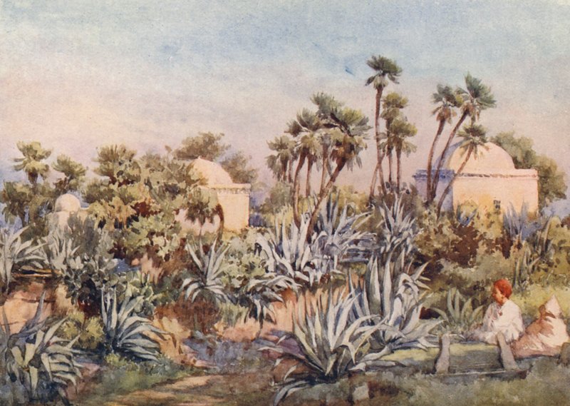 Sidi Noumanns koubba, Bouzareah (färglitografi) av Frances Nesbitt