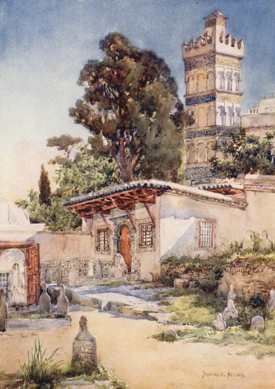 Sidi Abder Rahmans moské, Alger (färglitografi) av Frances Nesbitt