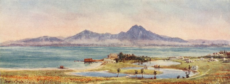 Kartagos antika hamnar (färglitografi) av Frances Nesbitt