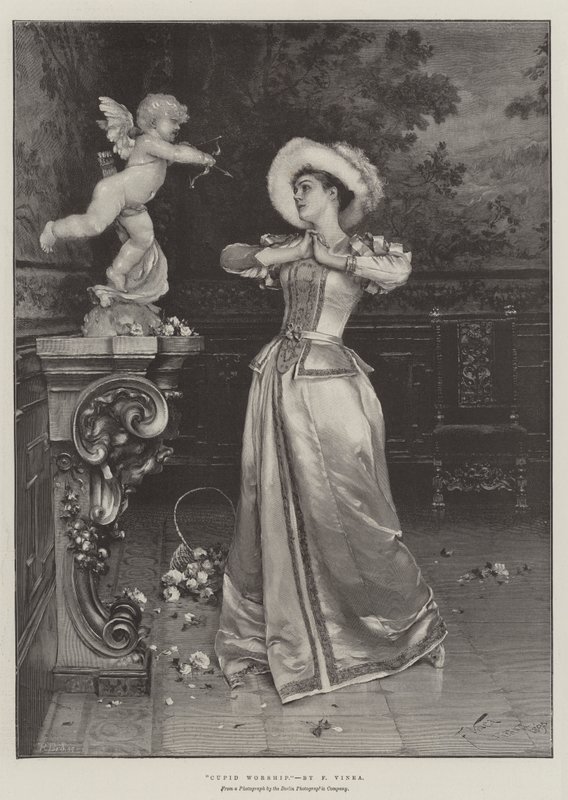 Amor tillbedjan av Francesco Vinea