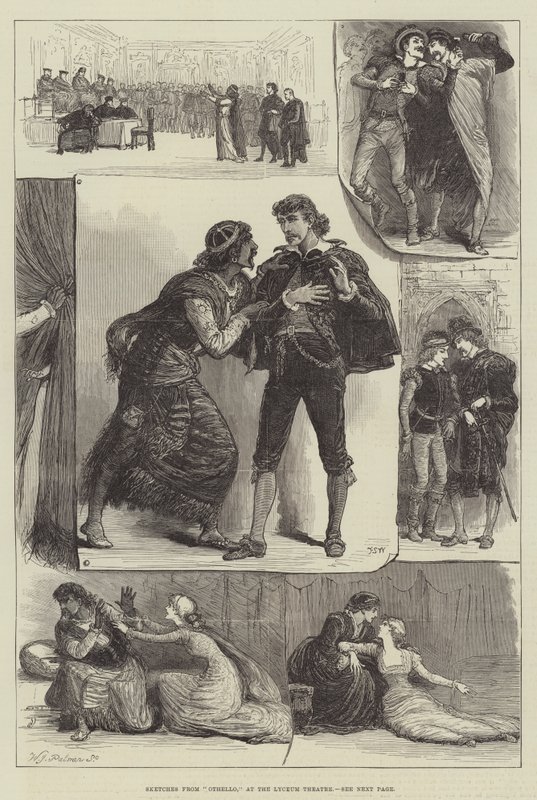 Skisser från Othello, på Lyceumteatern av Francis S. Walker