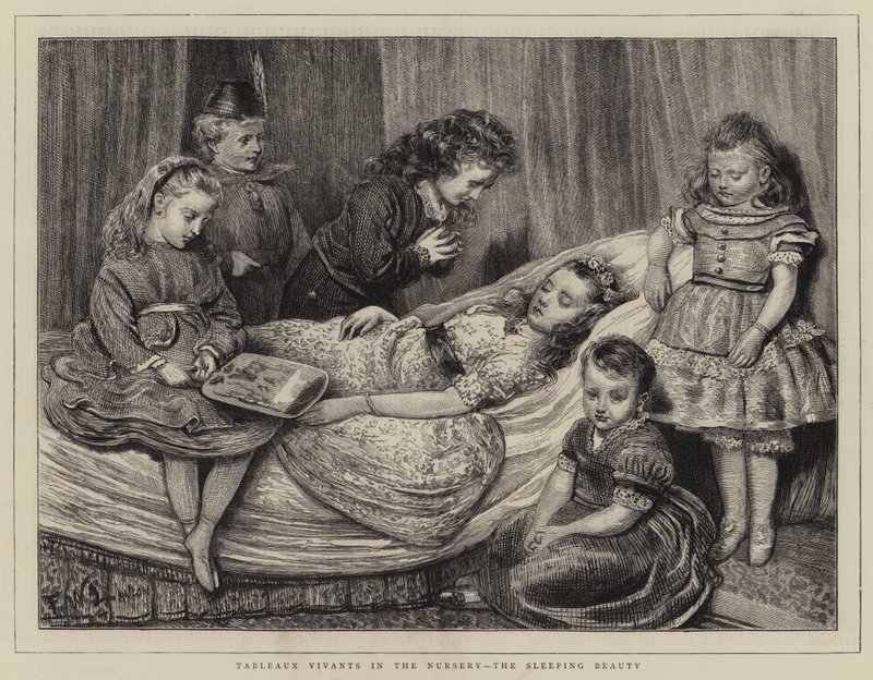 Tableaux Vivants i barnkammaren, Törnrosan av Francis Wilfred Lawson