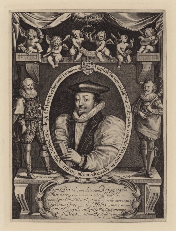 John Williams, biskop av Lincoln, senare ärkebiskop av York, c1621 (gravyr) av Francis (after) Delaram