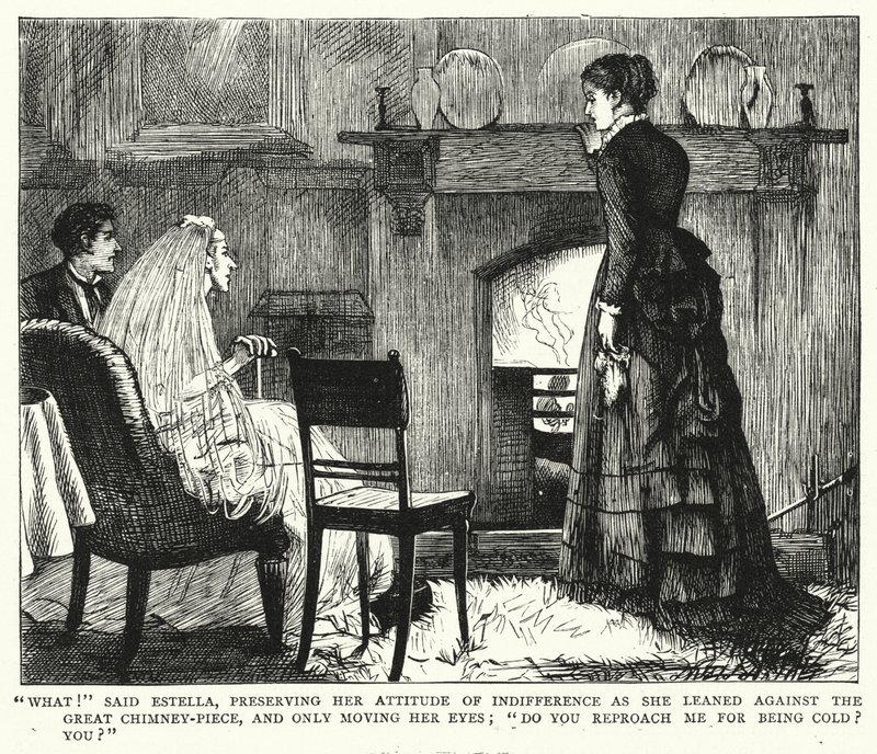 Illustration för stora förväntningar av Charles Dickens (gravyr) av Francis Arthur Fraser
