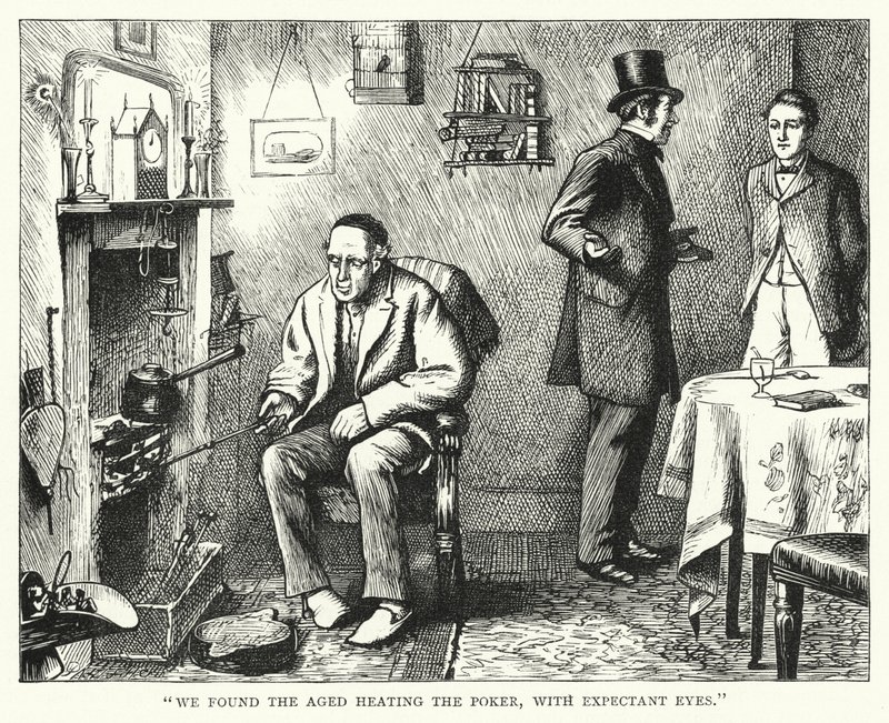 Illustration för stora förväntningar av Charles Dickens (gravyr) av Francis Arthur Fraser