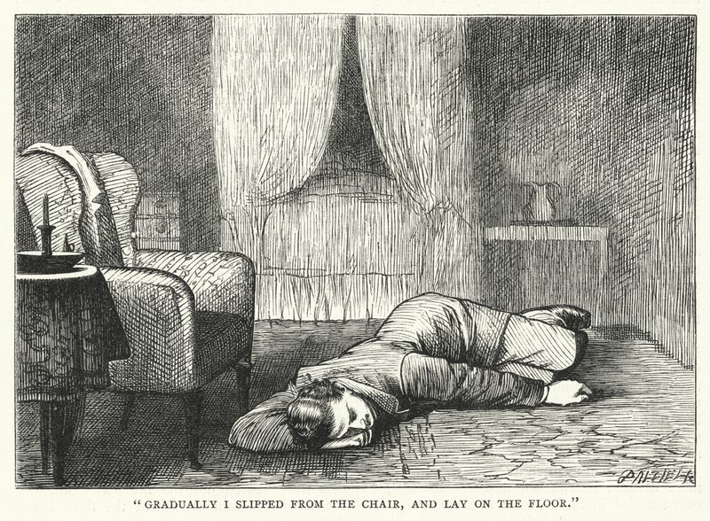 Illustration för stora förväntningar av Charles Dickens (gravyr) av Francis Arthur Fraser