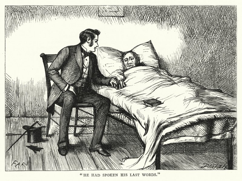 Illustration för stora förväntningar av Charles Dickens (gravyr) av Francis Arthur Fraser