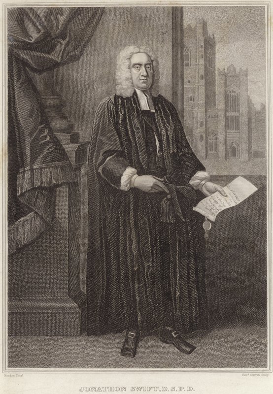 Porträtt av Jonathan Swift av Francis Bindon