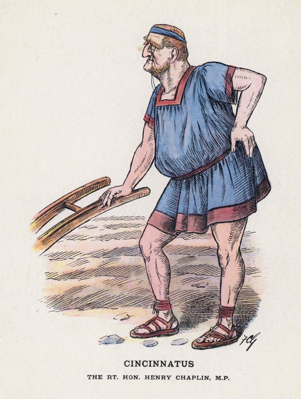 Cincinnatus, The Rt Hon Henry Chaplin (färg litho) av Francis Carruthers Gould