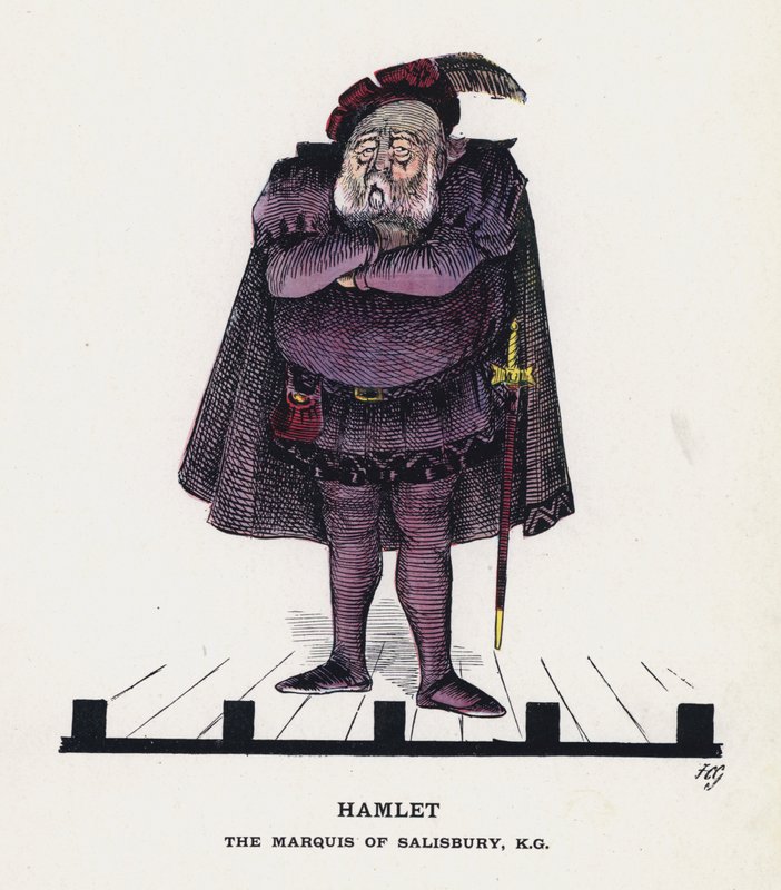 Hamlet, Markisen av Salisbury (färg litho) av Francis Carruthers Gould