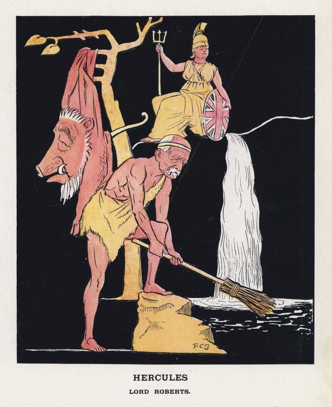 Hercules, Lord Roberts (färg litho) av Francis Carruthers Gould