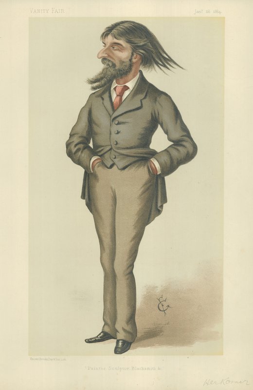 Herr Herbert Herkomer av Francis Carruthers Gould