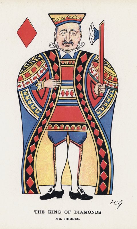 The King of Diamonds, Mr Rhodes (färg litho) av Francis Carruthers Gould