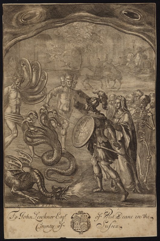 Aeneas, Sybil, Centaurer, Geryon, Briareus, Hydra, Chimaera av Francis Cleyn
