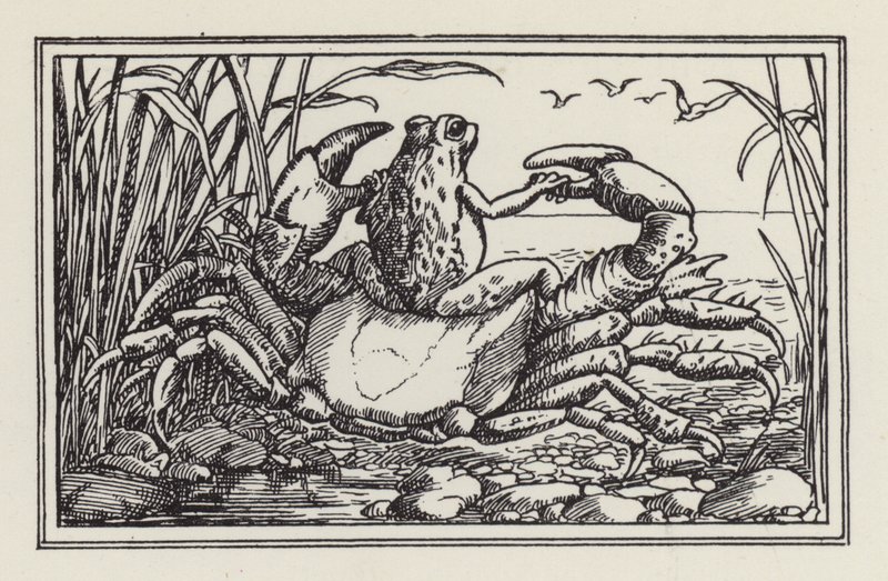 En annan bok med verser för barn: Krabba och groda (litografi) av Francis Donkin Bedford