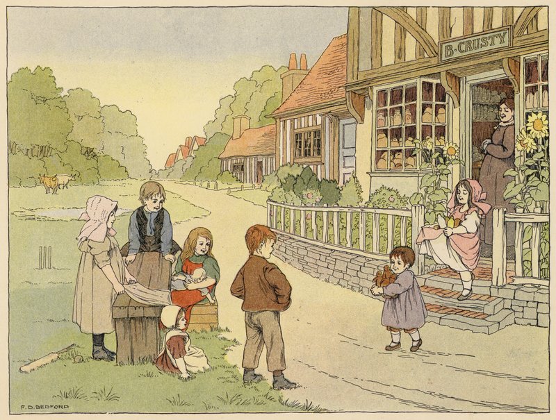 Bedfords bok om butiker: Baker (färglitografi) av Francis Donkin Bedford