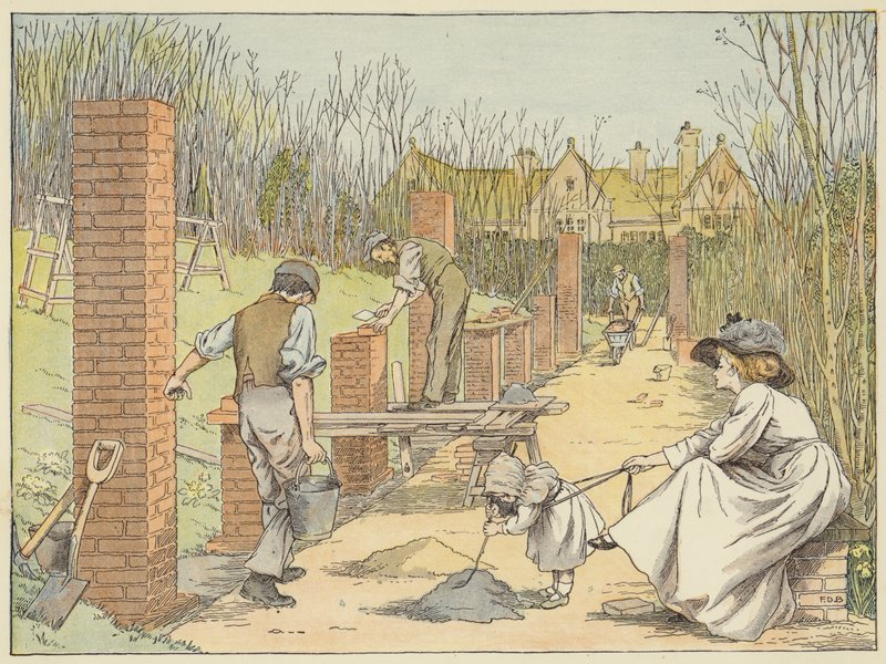 Byggare (färglitografi) av Francis Donkin Bedford