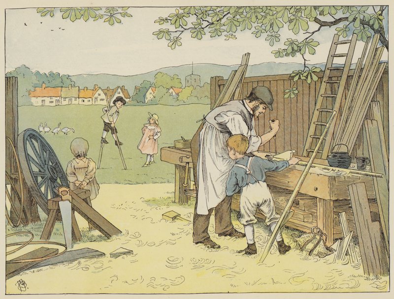 Snickare (färglitografi) av Francis Donkin Bedford