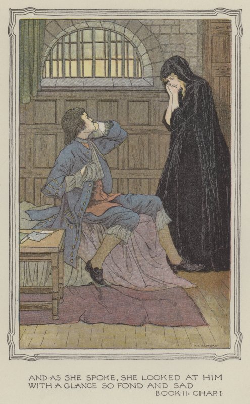 Illustration till The History of Henry Esmond (färglitografi) av Francis Donkin Bedford