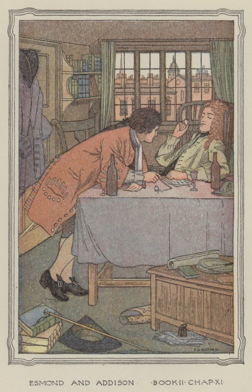 Illustration till The History of Henry Esmond (färglitografi) av Francis Donkin Bedford