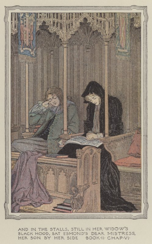 Illustration till The History of Henry Esmond (färglitografi) av Francis Donkin Bedford