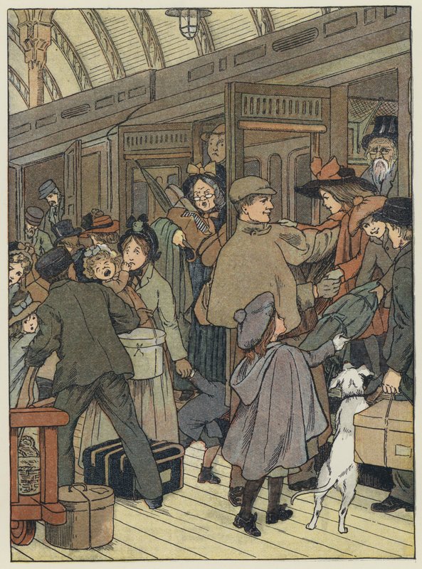 London: The London Terminus (färglitografi) av Francis Donkin Bedford