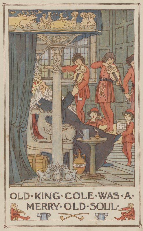 Old King Cole var en glad gammal själ (färglitografi) av Francis Donkin Bedford