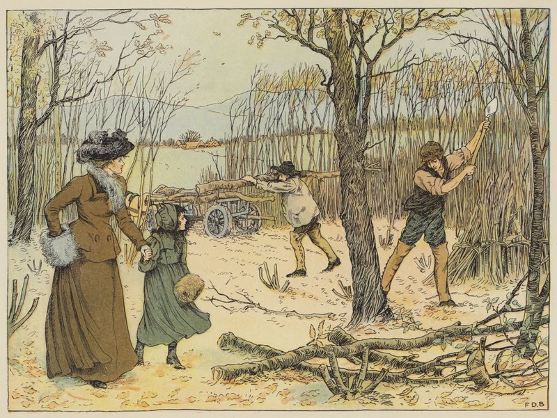 Woodman (färglitografi) av Francis Donkin Bedford