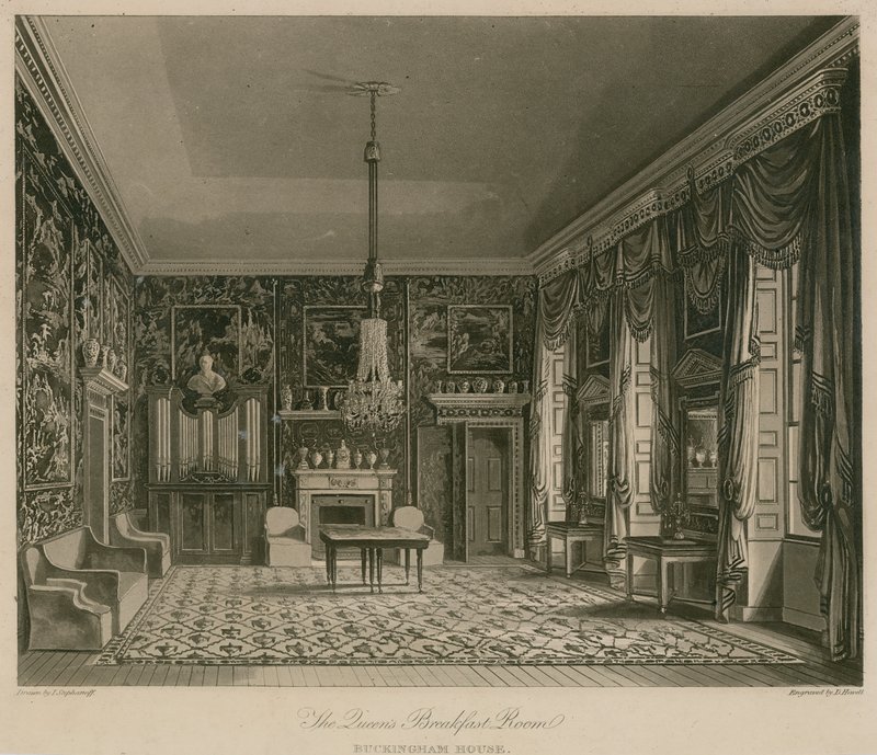Drottningens frukostrum, Buckingham House av Francis Phillip Stephanoff