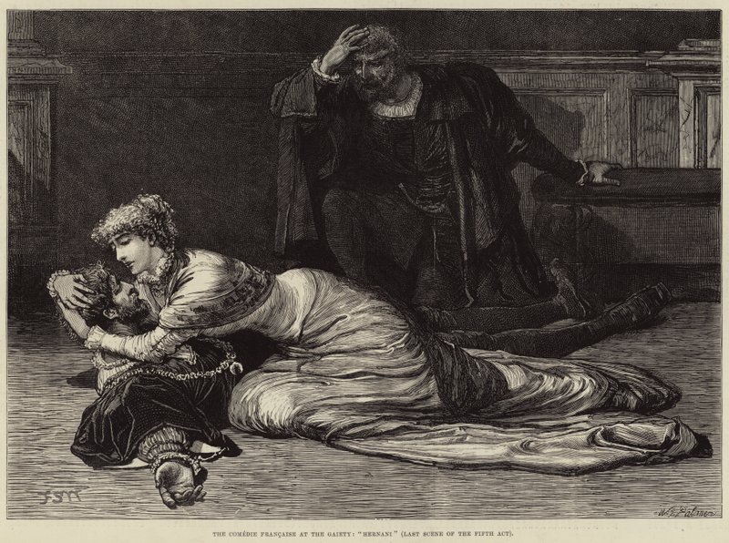 The Comedie Francaise at the Gaiety, Hernani, sista scenen i den femte akten av Francis S. Walker