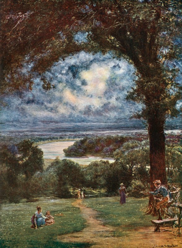 Themsen i Richmond från terrassen av Francis S. Walker