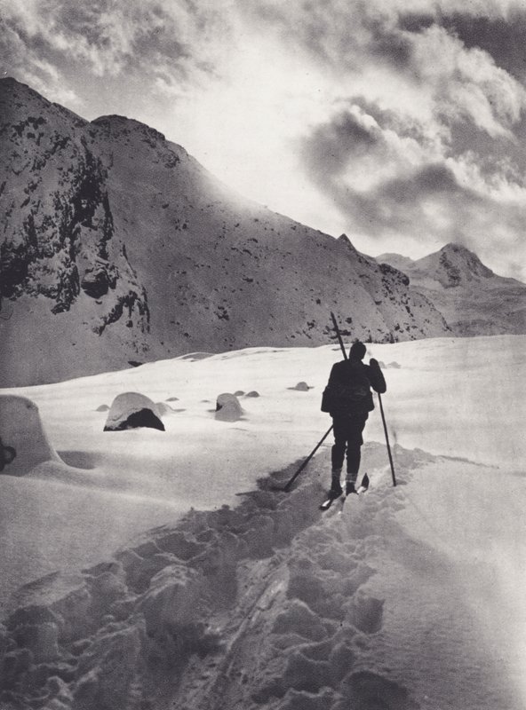 Östra Alperna: Eftermiddag på Rosegglaciären (s/v foto) av Francis Sydney Smythe