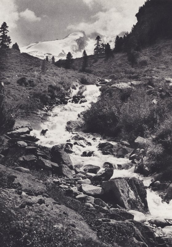 Östra Alperna: Reichen Range från den övre delen av Wildgerlos Tal (s/v foto) av Francis Sydney Smythe