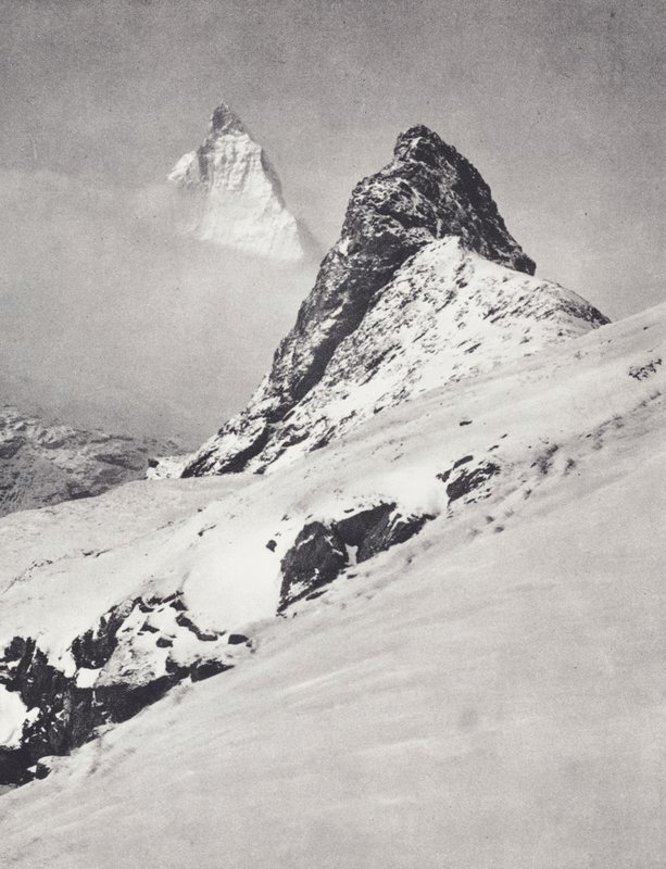 Pennine Alps: Matternhorn och Riffelhorn (s/v foto) av Francis Sydney Smythe