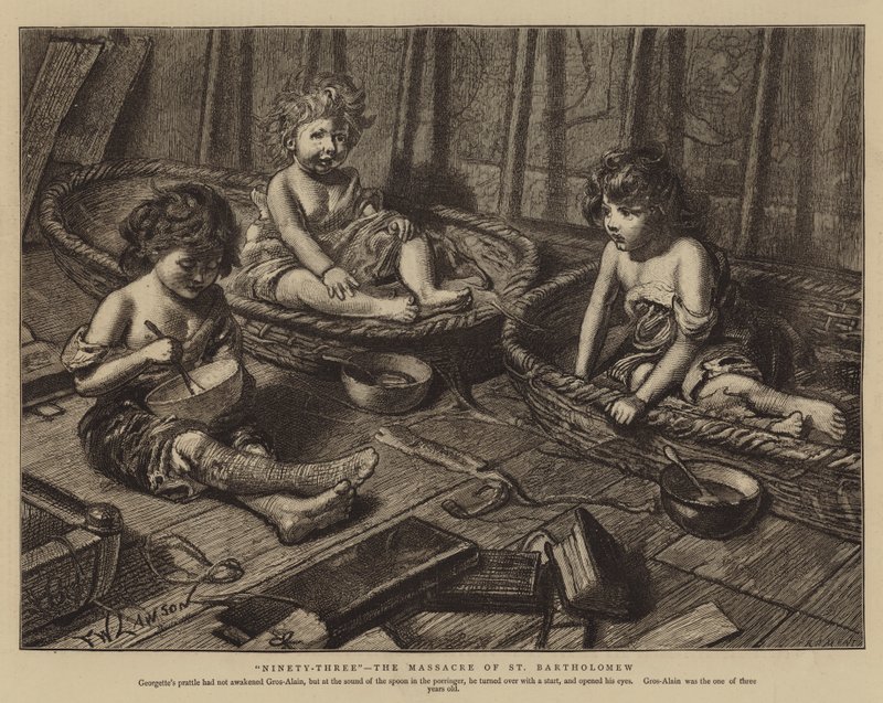 Nittiotre, massakern i St Bartholomeus av Francis Wilfred Lawson