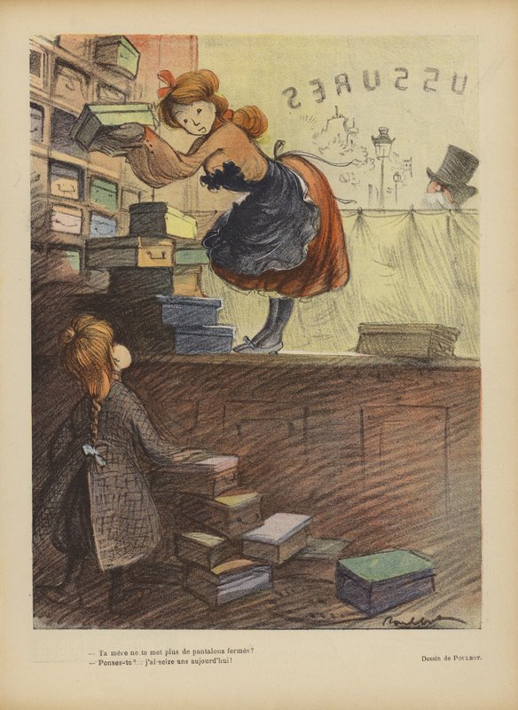 Illustration för Le Rire (färg litho) av Francisque Poulbot