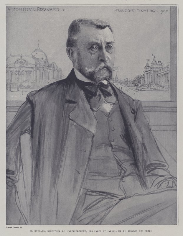 Joseph-Antoine Bouvard, fransk arkitekt och administratör (litho) av Francois (after) Flameng