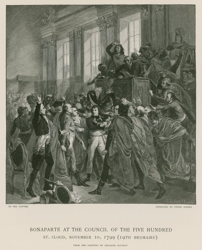 Bonaparte vid de femhundras råd av Francois Bouchot