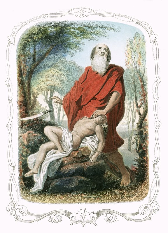Abraham offrar Isak av Francois Feyen Perrin