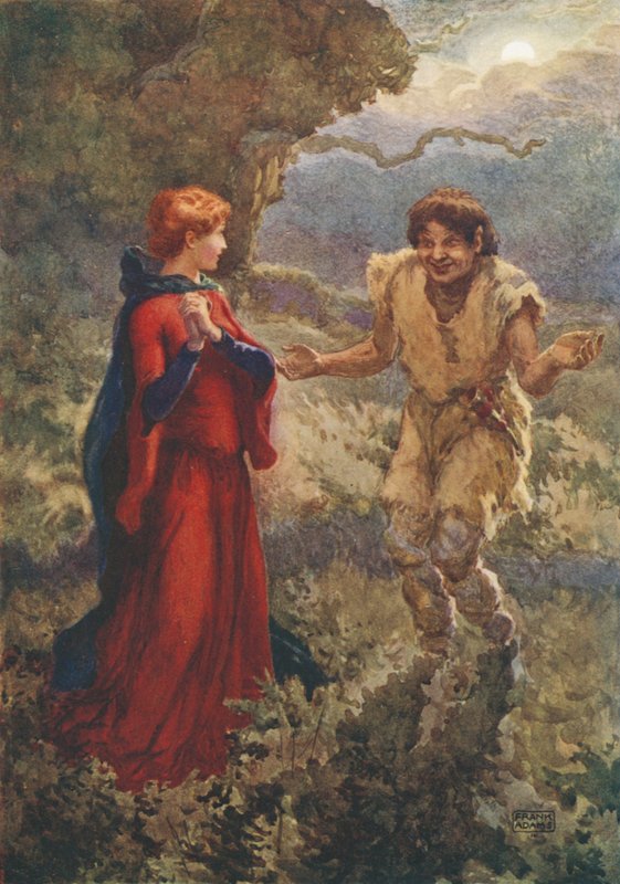Comus in the Woods, från Comus av John Milton av Frank Adams