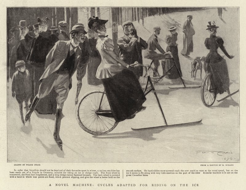 En ny maskin, cyklar anpassade för att åka på isen av Frank Craig
