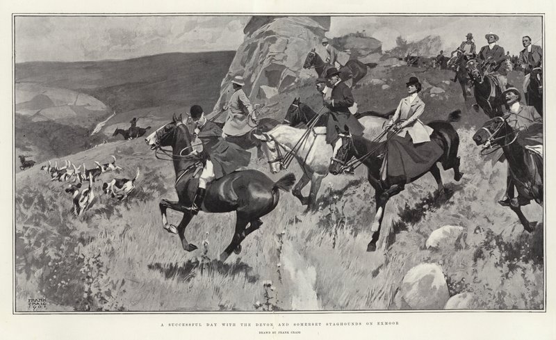 En lyckad dag med Devon och Somerset Staghounds på Exmoor av Frank Craig