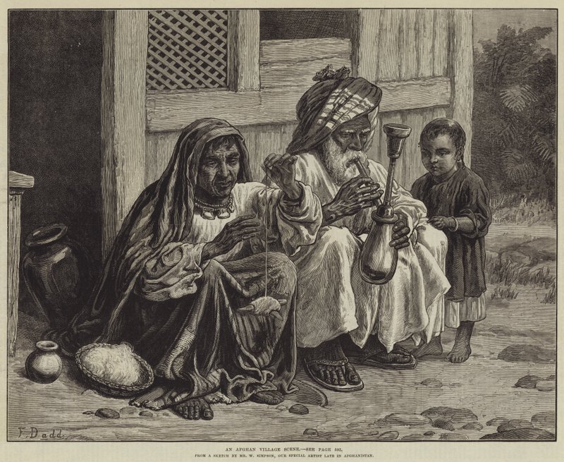 En afghansk byscen av Frank Dadd