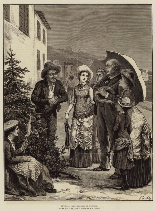 Köper en julgran på Mentone av Frank Dadd