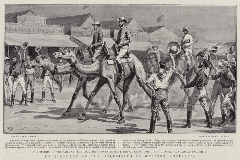 Utveckling av guldfälten i västra Australien av Frank Dadd